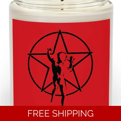 Custom Scented Candle Black Star Man